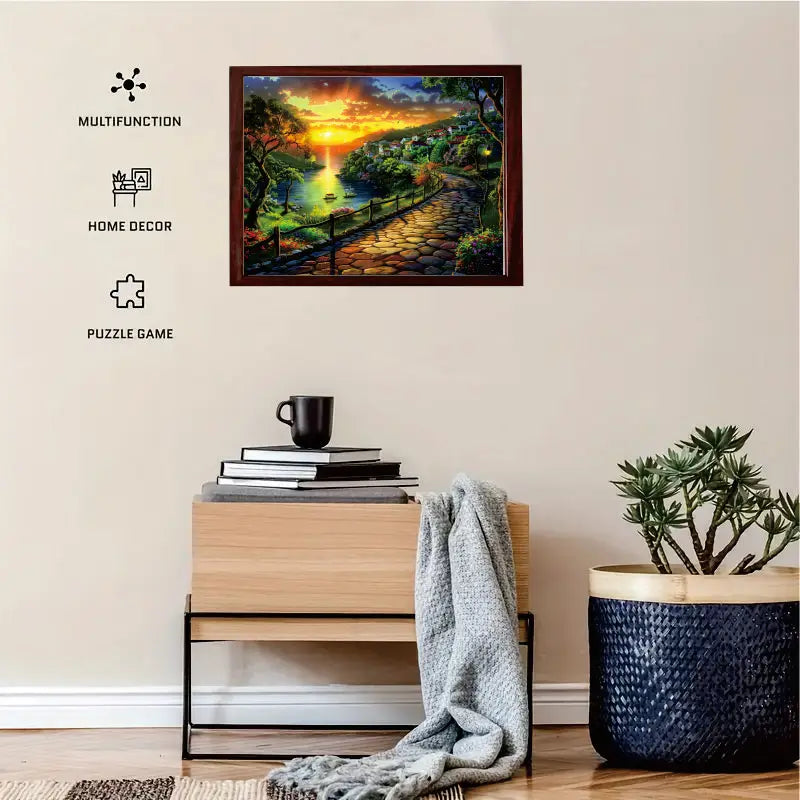 A White Lighthouse Wooden Jigsaw Puzzle