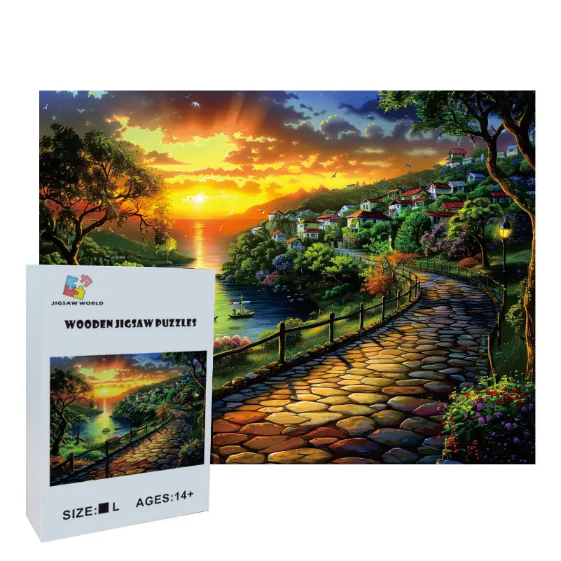 A White Lighthouse Wooden Jigsaw Puzzle