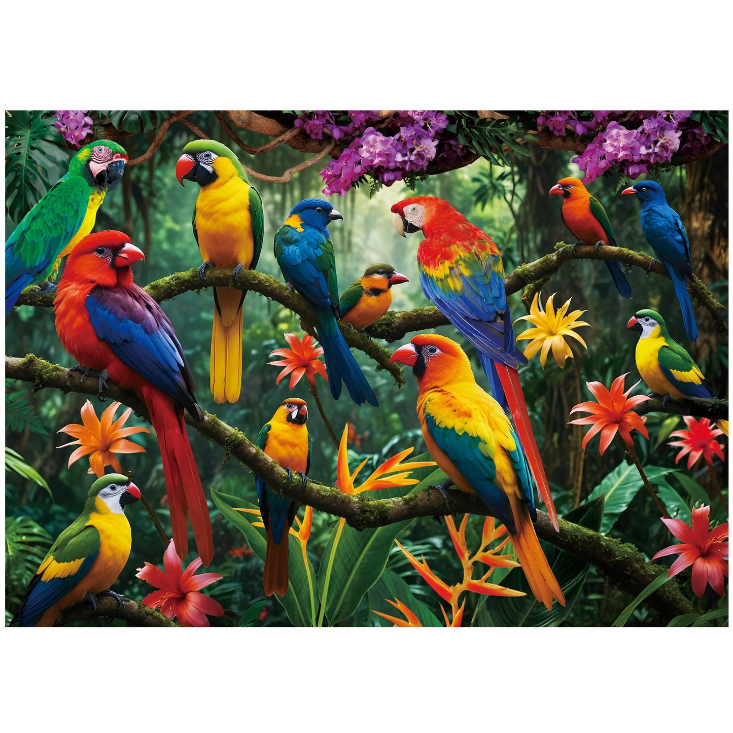 Parrots in the Jungle