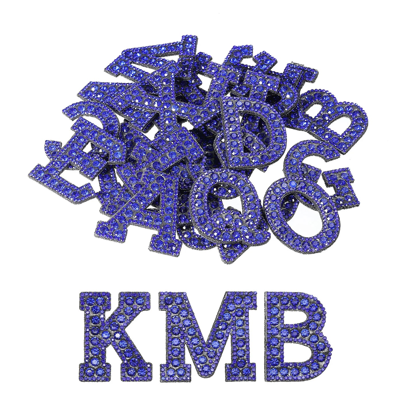 Iron on Patch Decorative A-Z Glitter Alphabet Applique Rhinestone