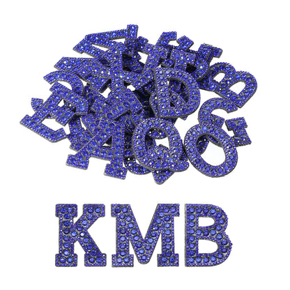 Iron on Patch Decorative A-Z Glitter Alphabet Applique Rhinestone