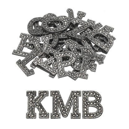 Iron on Patch Decorative A-Z Glitter Alphabet Applique Rhinestone